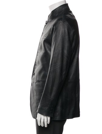 John Varvatos Eel Skin Utility Jacket
