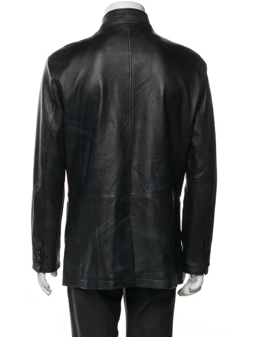 John Varvatos Eel Skin Utility Jacket