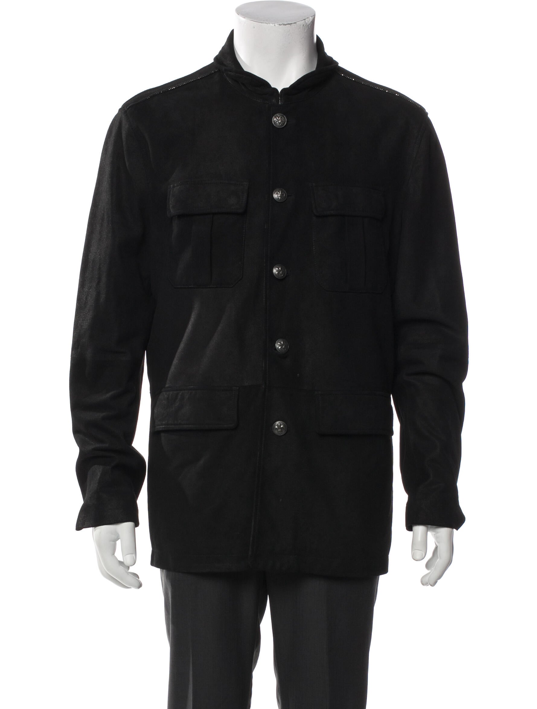 John Varvatos Calfskin Utility Jacket