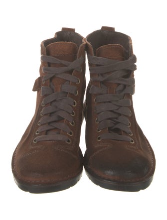 John Varvatos Leather Lace-Up Boots
