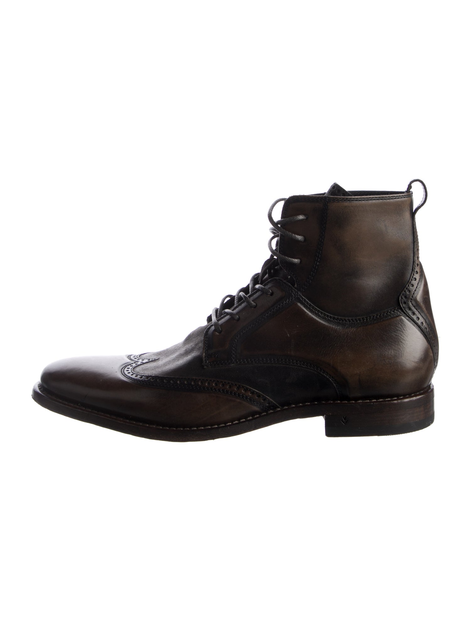 John Varvatos Leather Lace-Up Boots