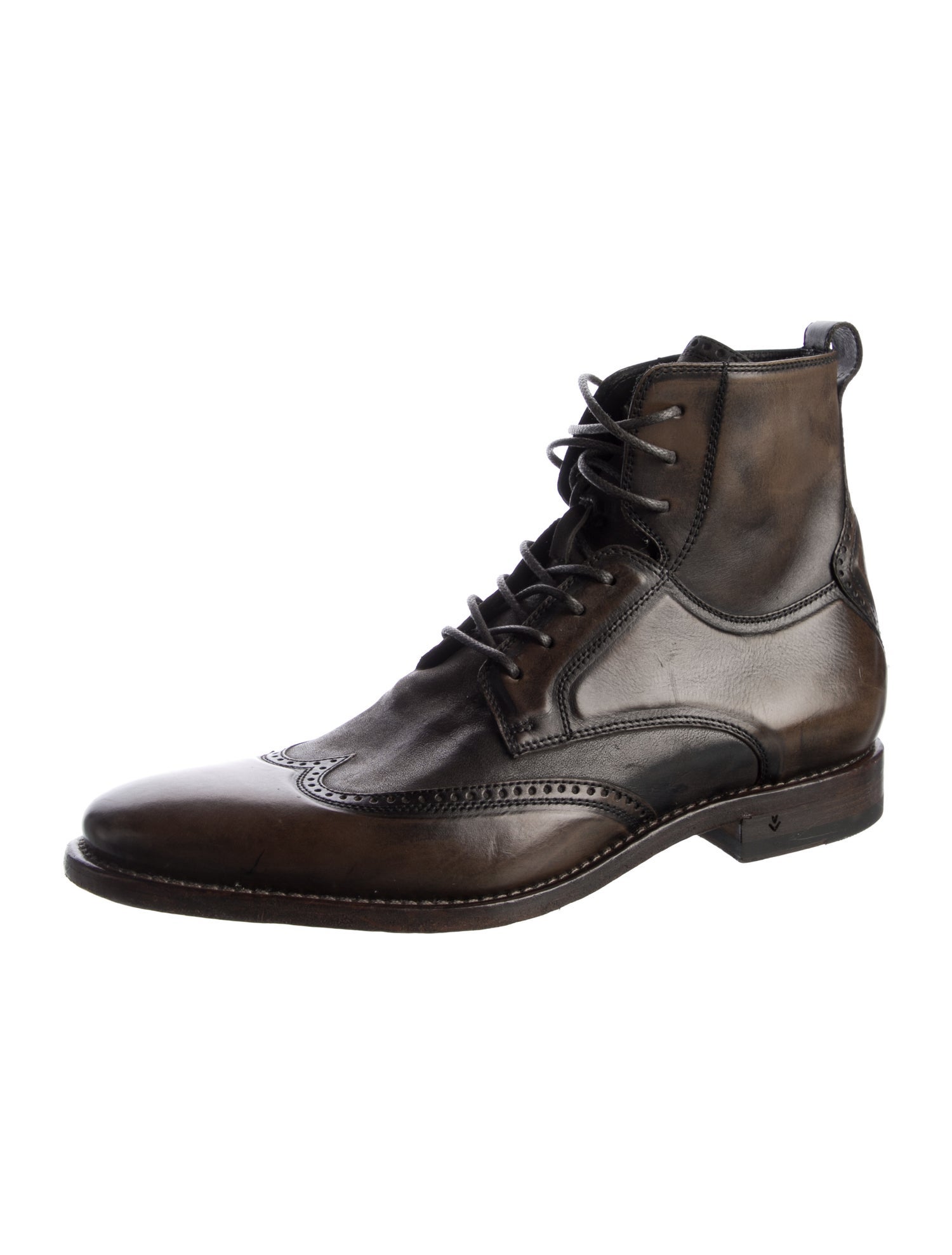 John Varvatos Leather Lace-Up Boots