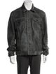 John Varvatos Leather Trucker Jacket