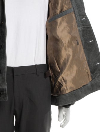 John Varvatos Leather Trucker Jacket