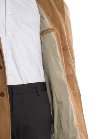 John Varvatos Patch Pocket Leather Sport Coat