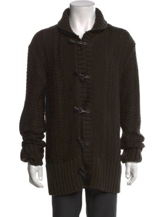 John Varvatos Wool Mock Neck Cardigan