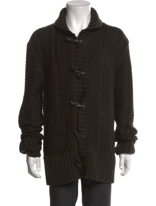 John Varvatos Wool Mock Neck Cardigan