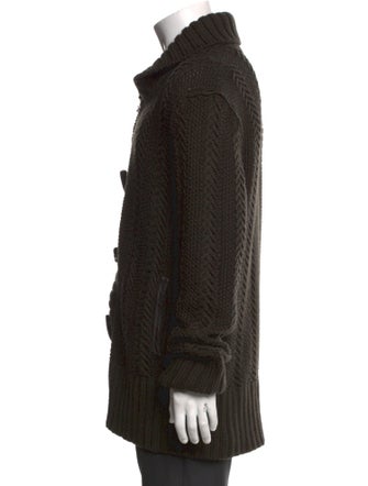 John Varvatos Wool Mock Neck Cardigan