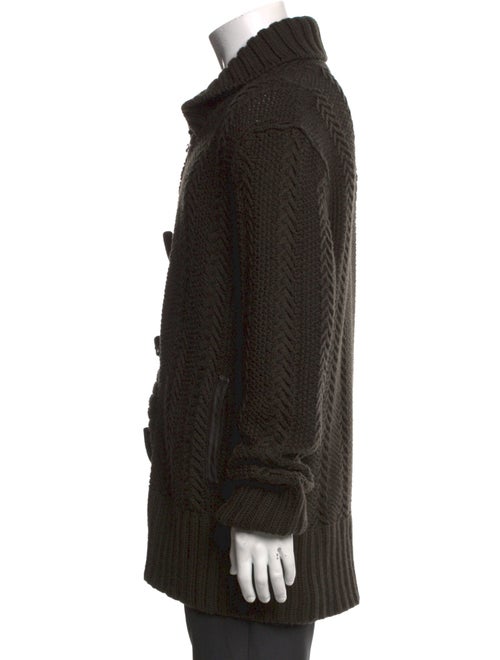 John Varvatos Wool Mock Neck Cardigan