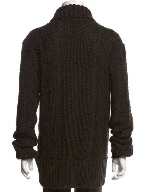 John Varvatos Wool Mock Neck Cardigan