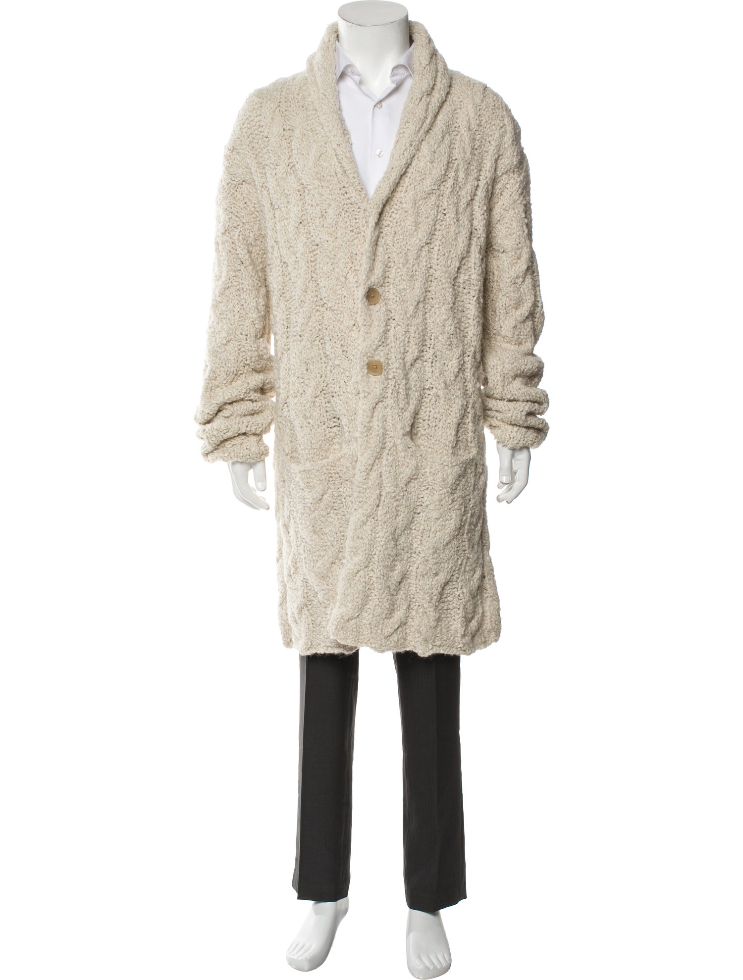 John Varvatos Alpaca Collar Cardigan