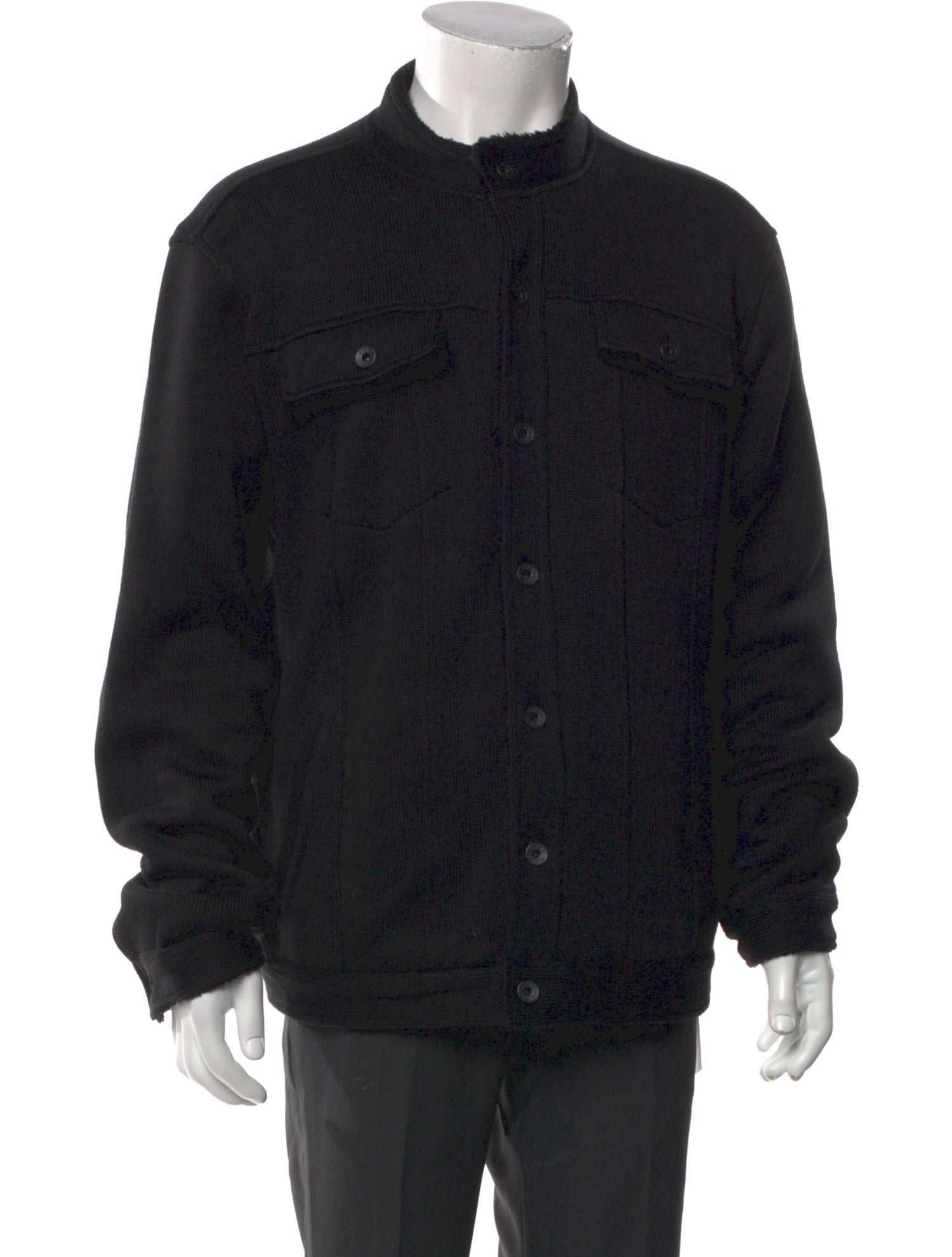 John Varvatos Mock Neck Long Sleeve Cardigan