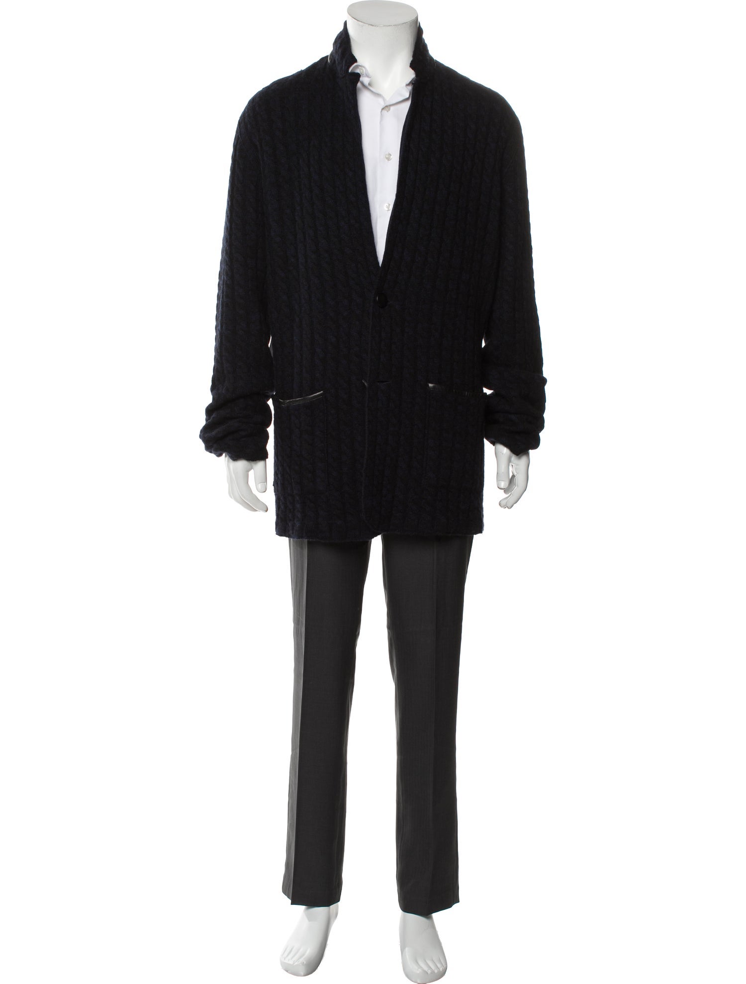 John Varvatos Cashmere Open Front Cardigan