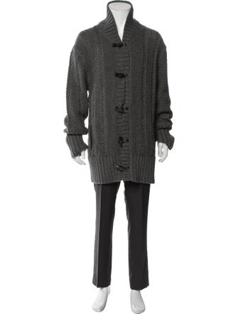 John Varvatos Wool Mock Neck Cardigan
