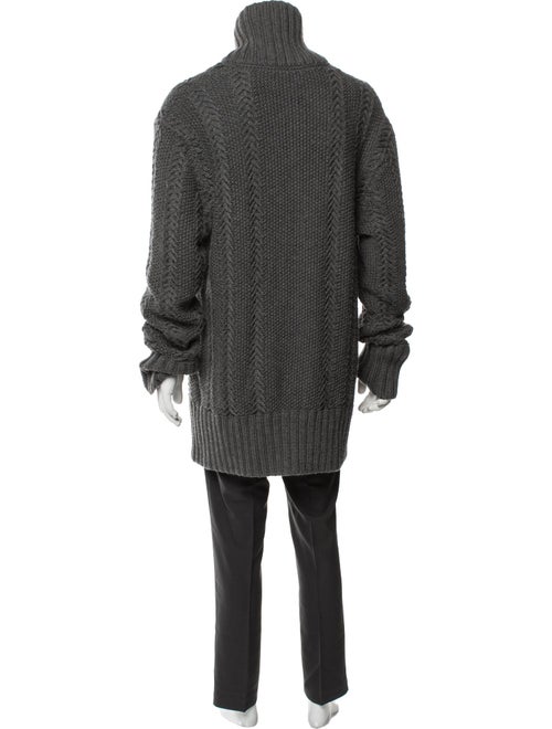 John Varvatos Wool Mock Neck Cardigan