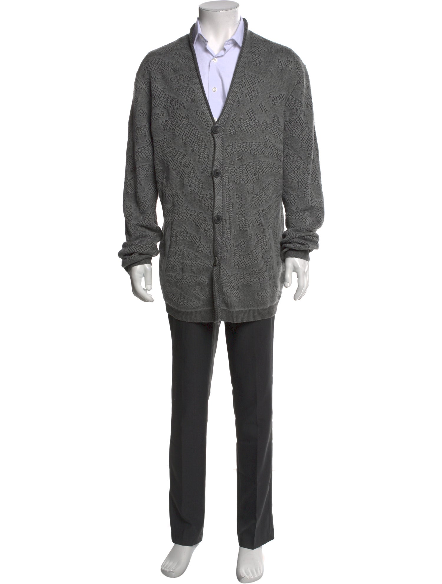 John Varvatos Linen V-Neck Cardigan