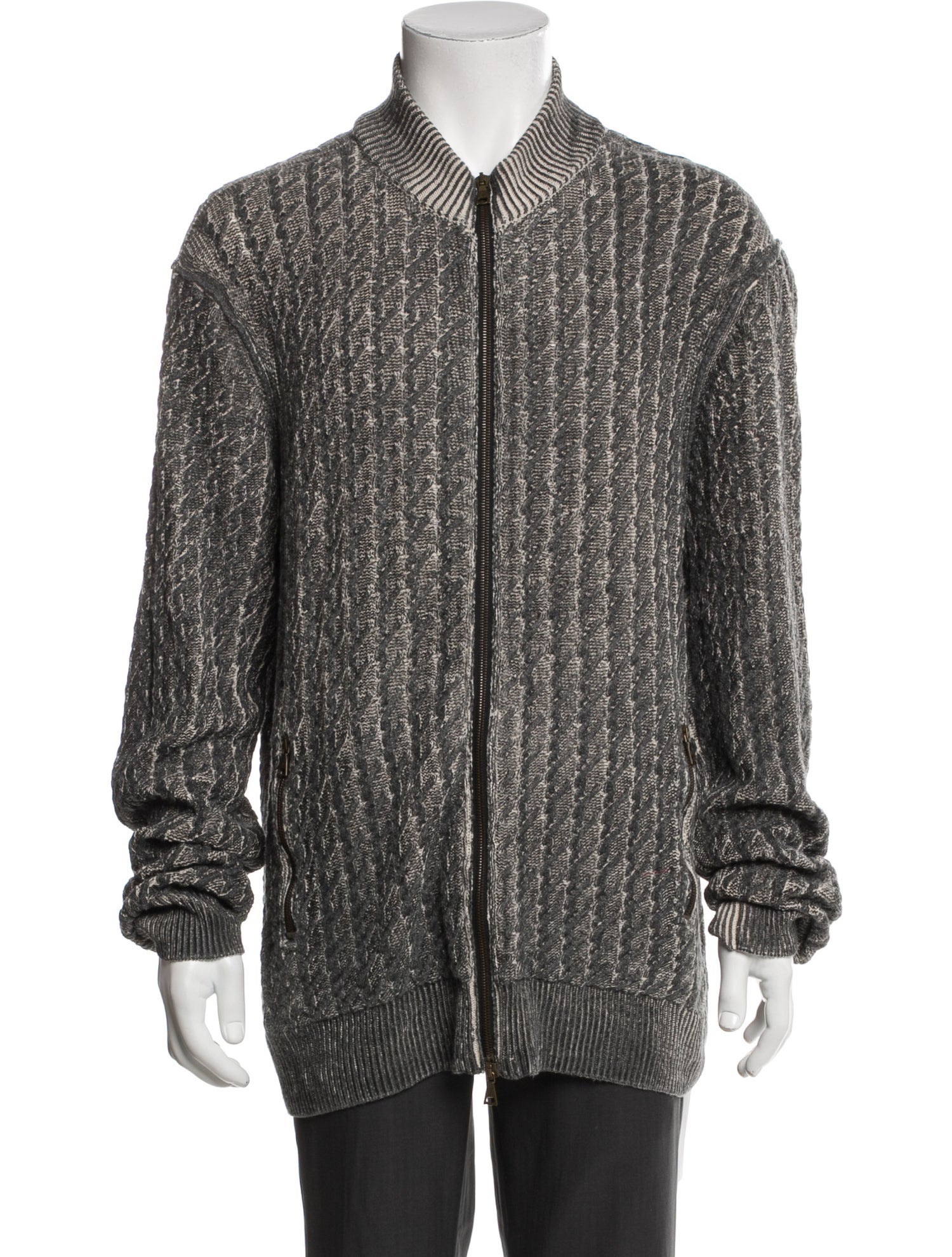 John Varvatos Plaid Print Bomber Jacket