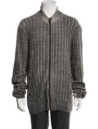 John Varvatos Plaid Print Bomber Jacket