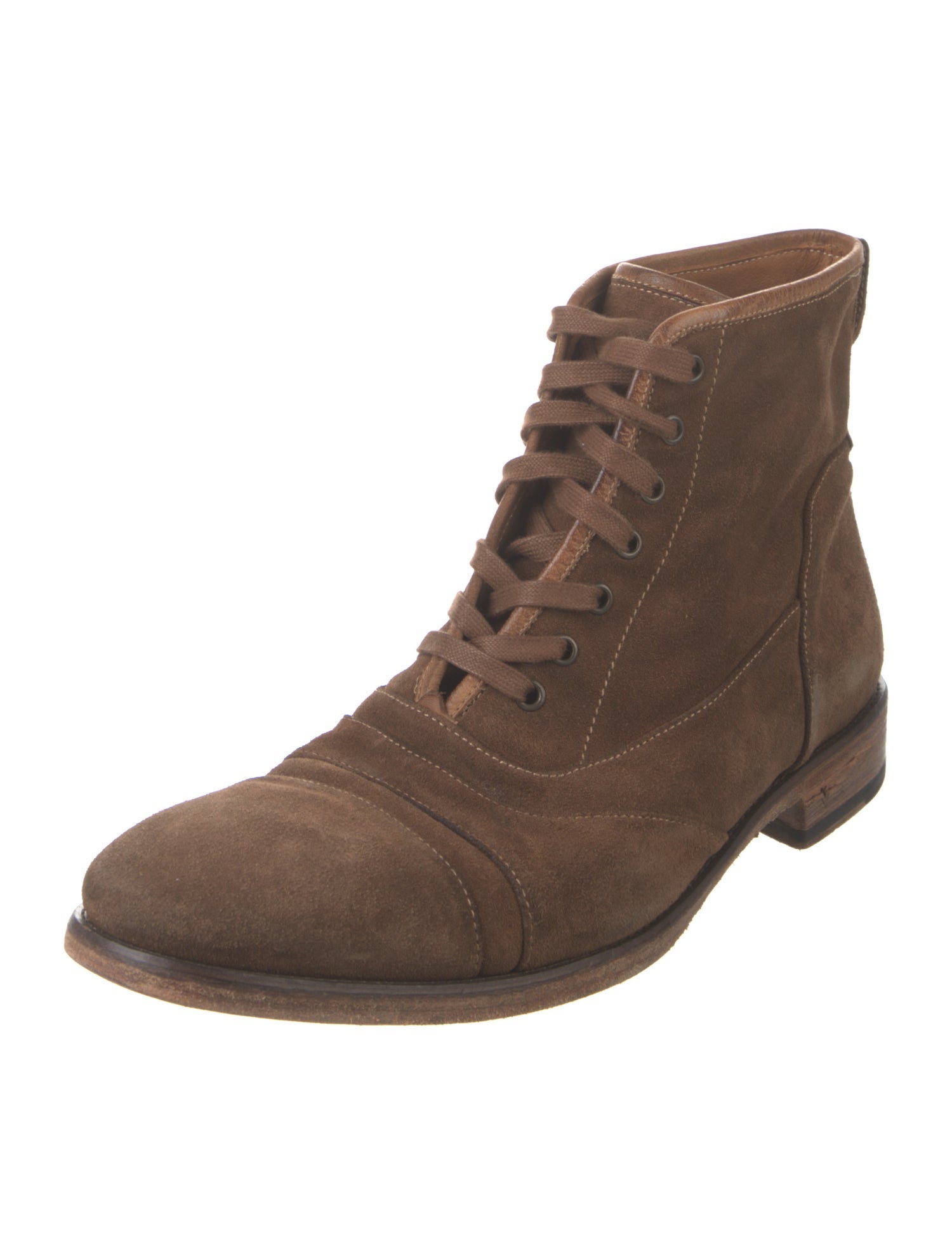 John Varvatos Suede Lace-Up Boots