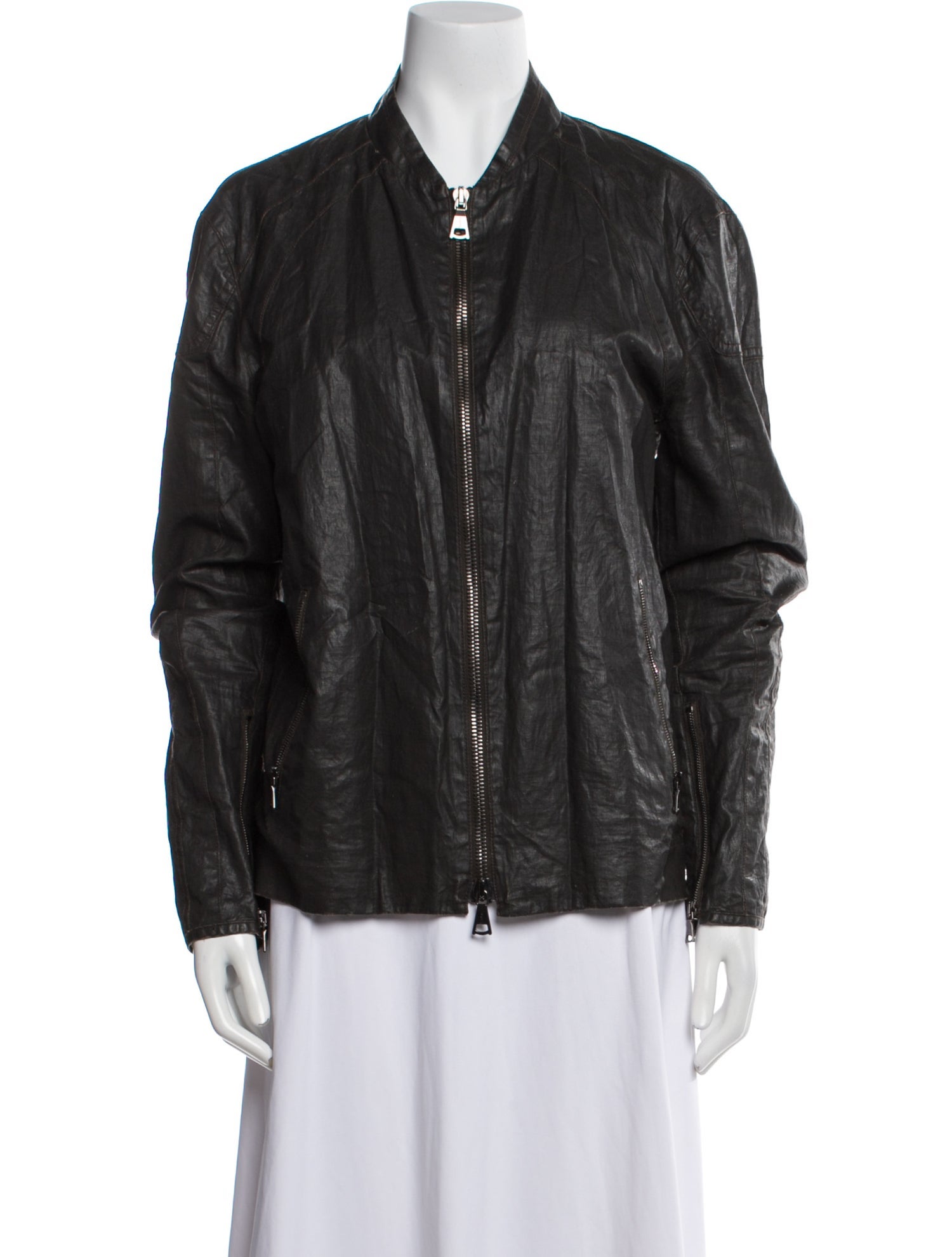 John Varvatos Linen Bomber Jacket
