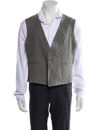 John Varvatos Linen Suit Vest