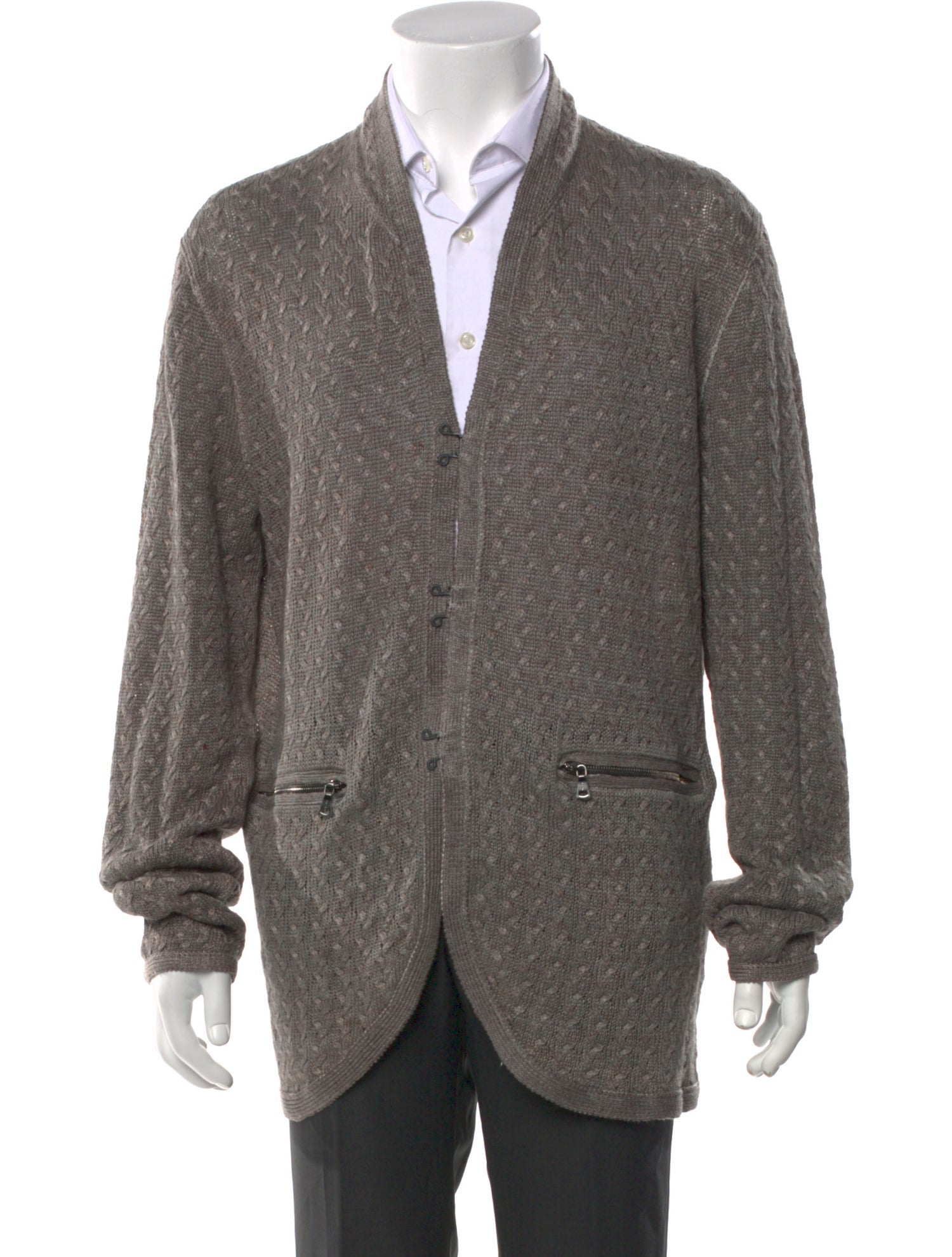 John Varvatos Linen V-Neck Cardigan