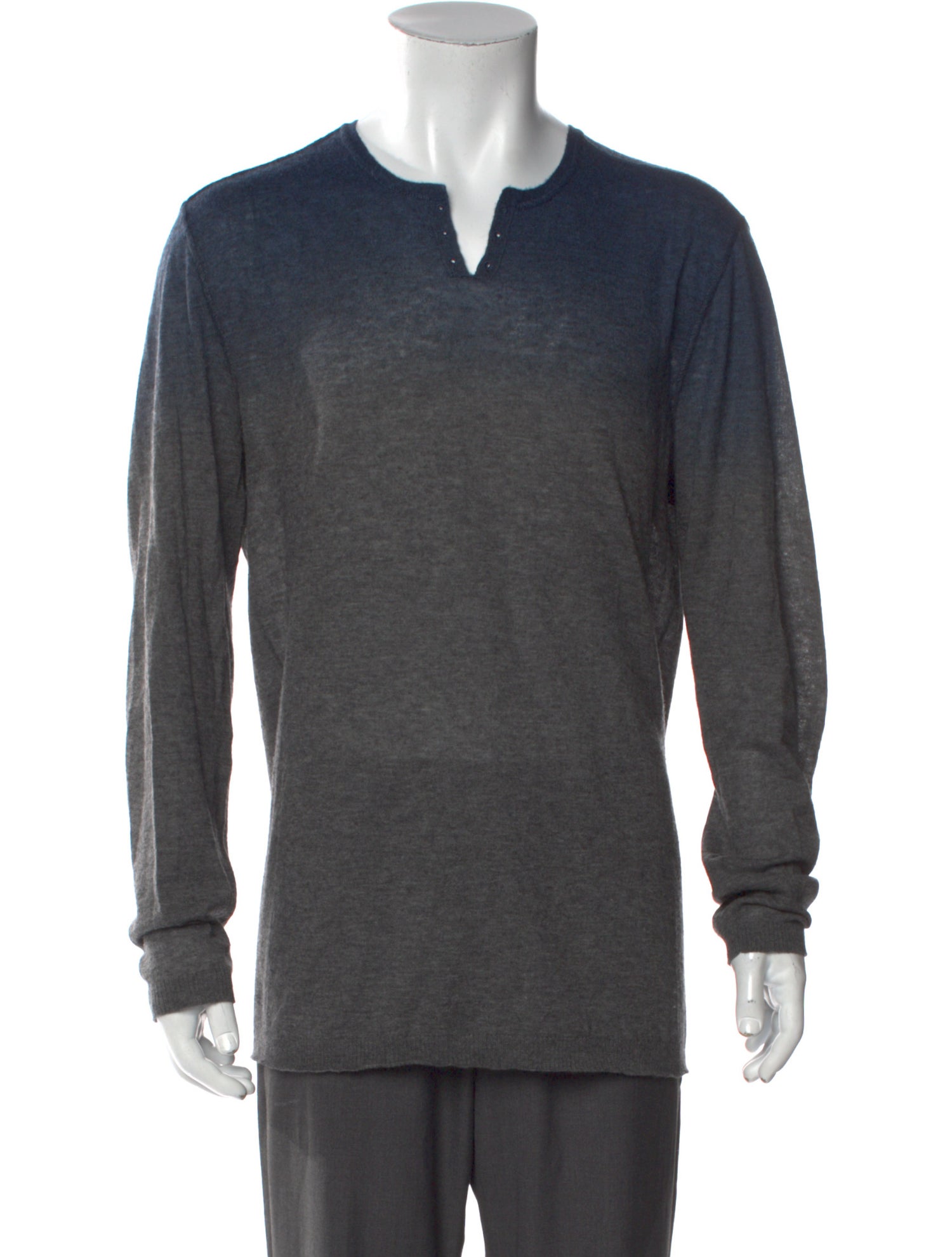 John Varvatos Cashmere Crew Neck Polo Sweater