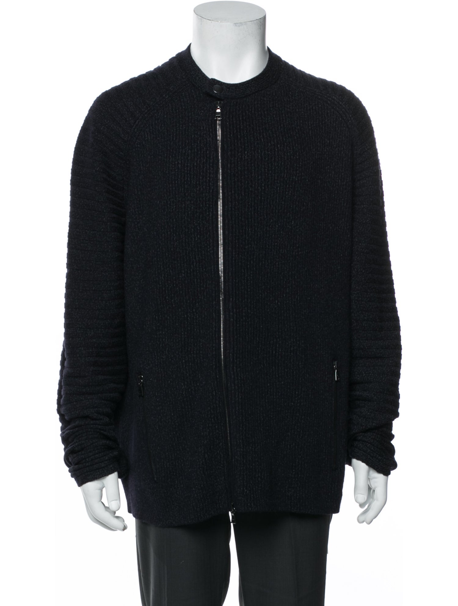 John Varvatos Wool Crew Neck Cardigan