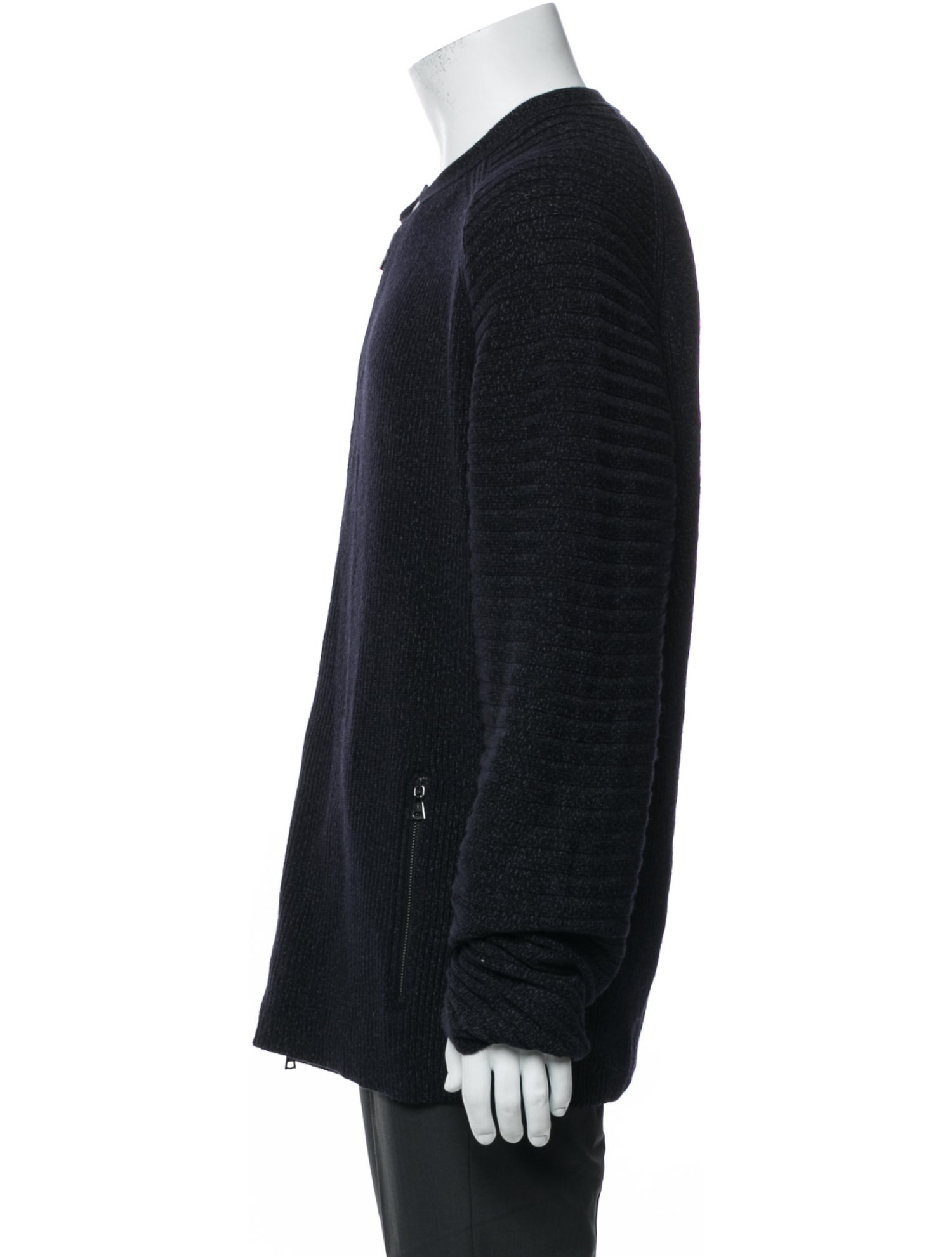John Varvatos Wool Crew Neck Cardigan