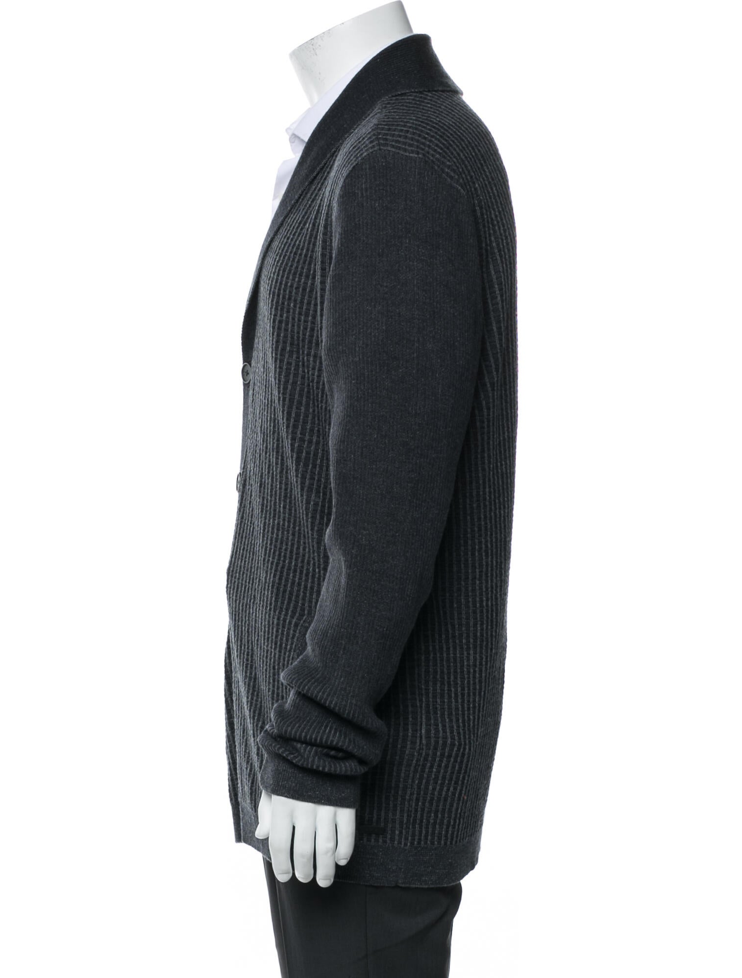 John Varvatos Collar Long Sleeve Cardigan