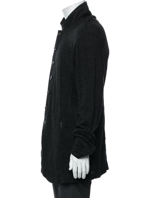 John Varvatos Linen Mock Neck Cardigan