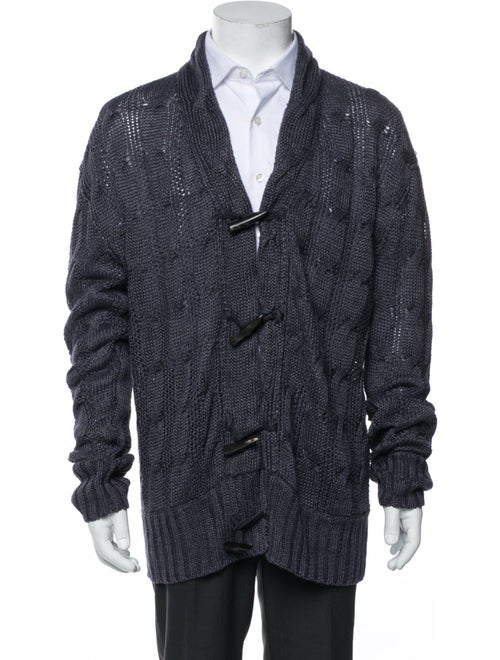 John Varvatos Linen V-Neck Cardigan