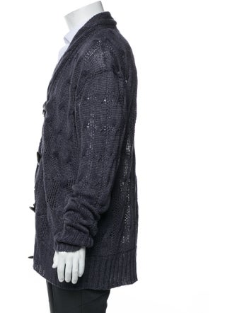 John Varvatos Linen V-Neck Cardigan