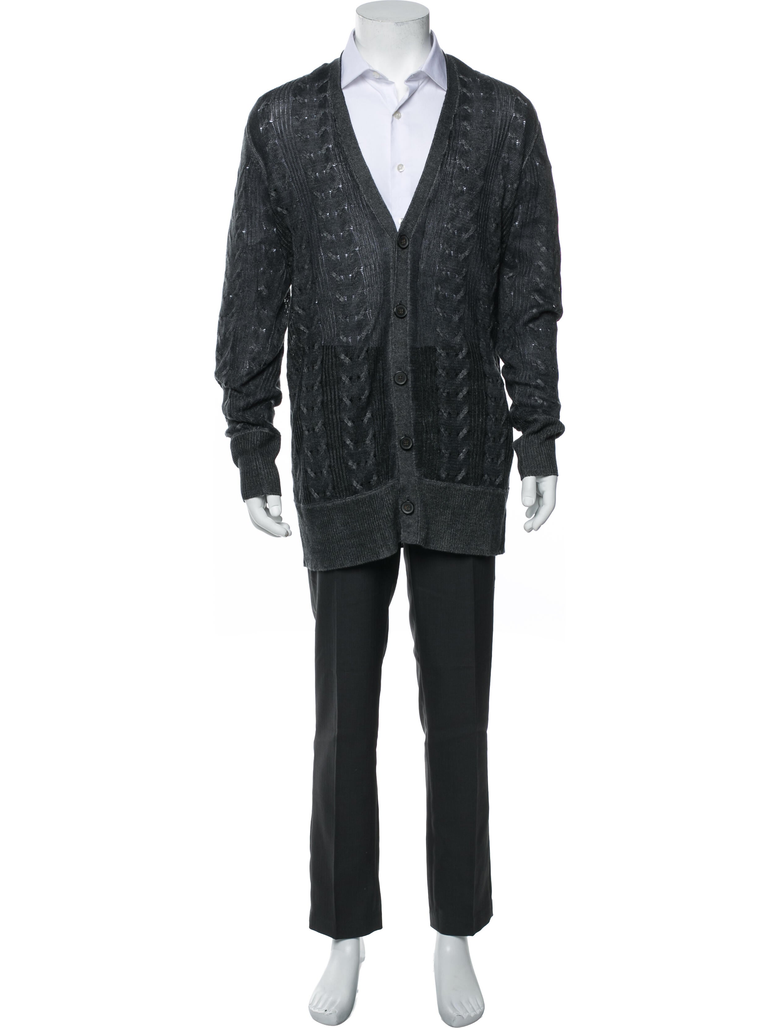 John Varvatos Linen V-Neck Cardigan