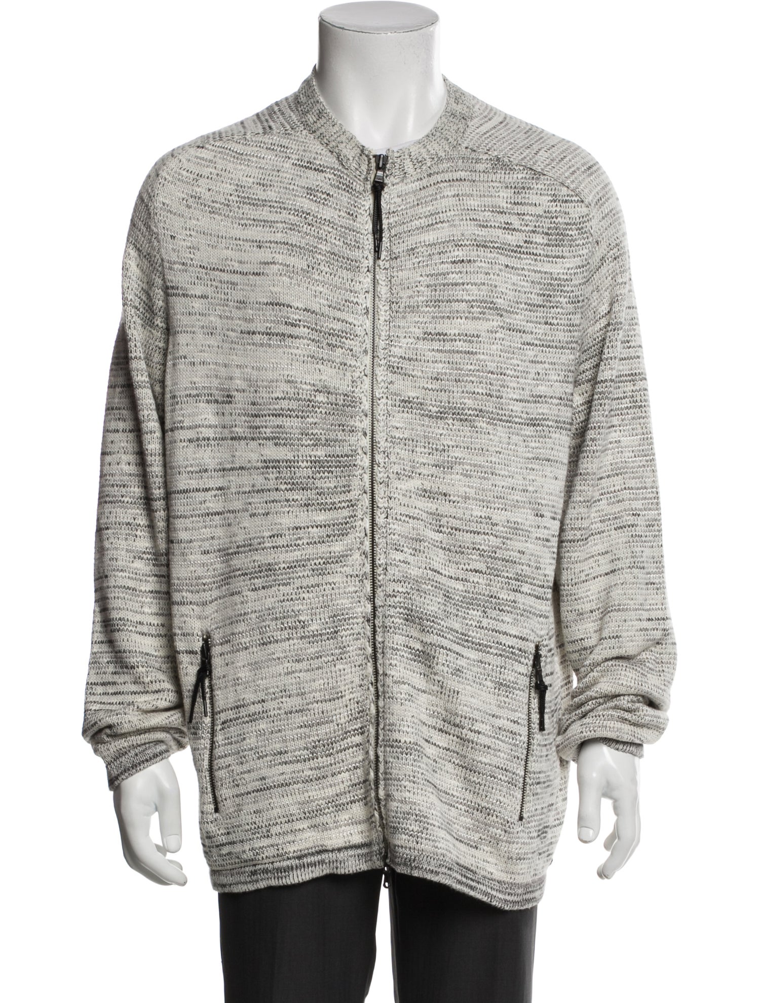 John Varvatos Mock Neck Long Sleeve Cardigan