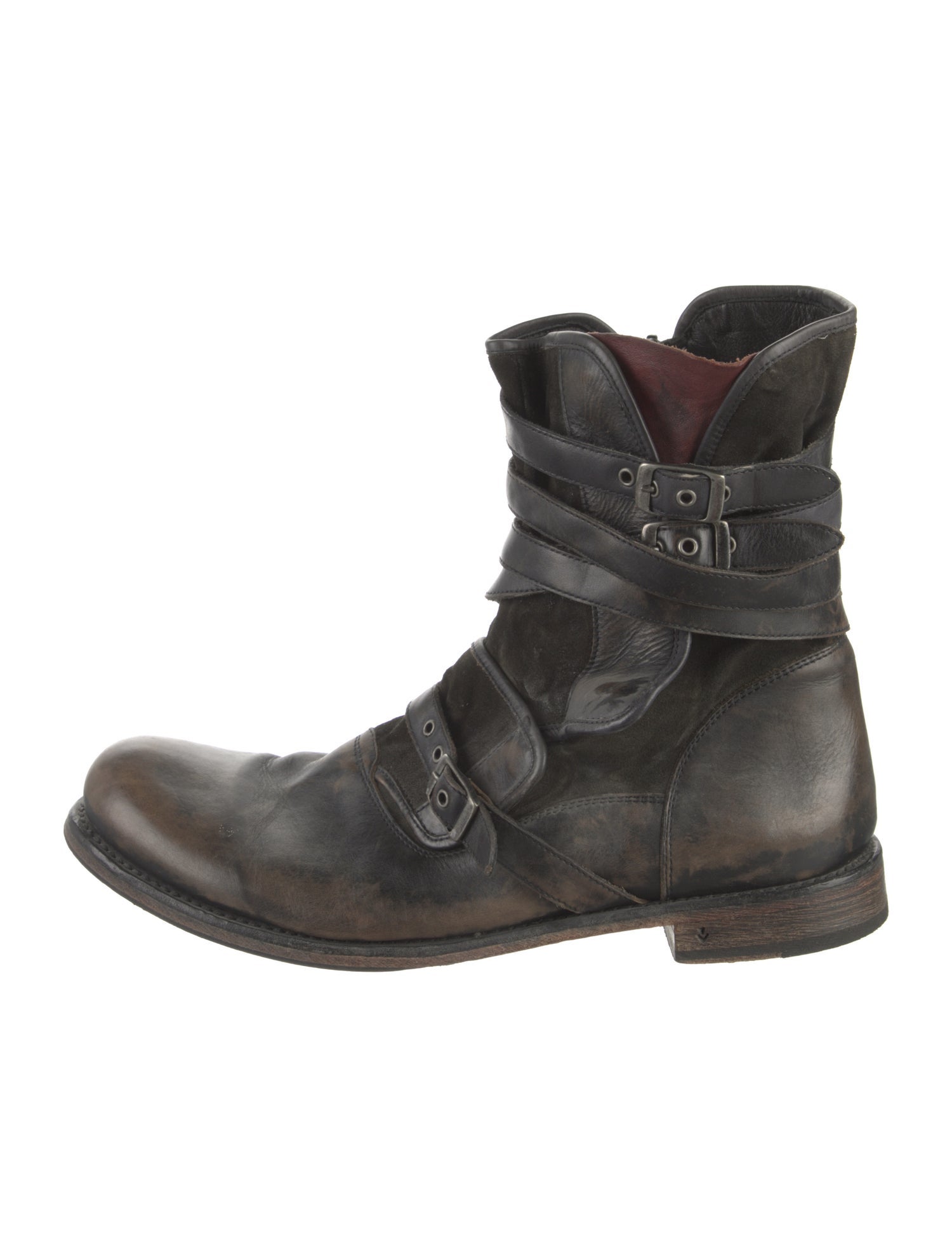 John Varvatos Leather Moto Boots