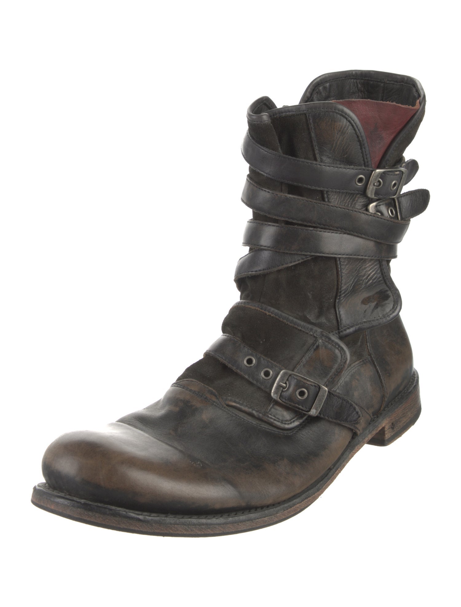 John Varvatos Leather Moto Boots