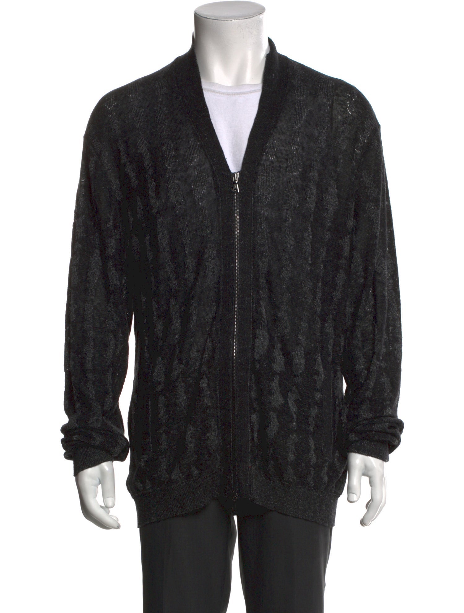 John Varvatos Linen Printed Cardigan