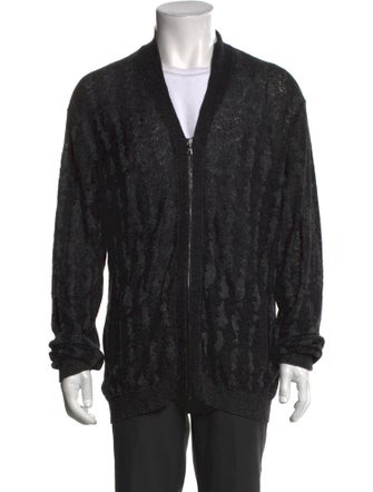 John Varvatos Linen Printed Cardigan