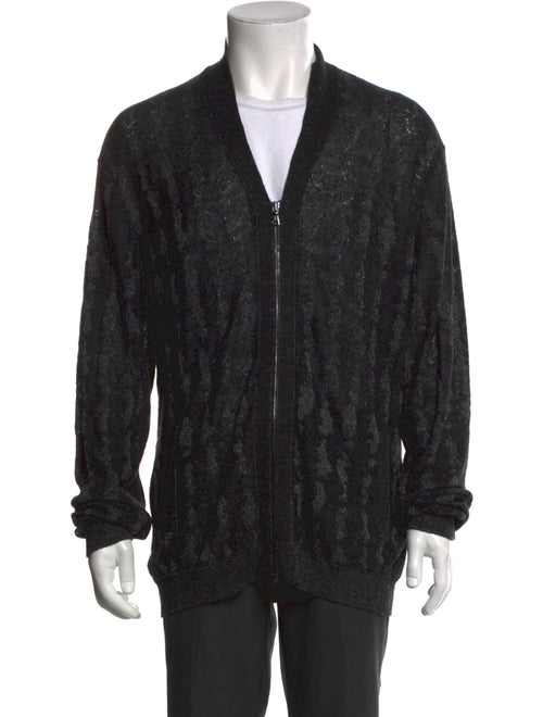 John Varvatos Linen Printed Cardigan