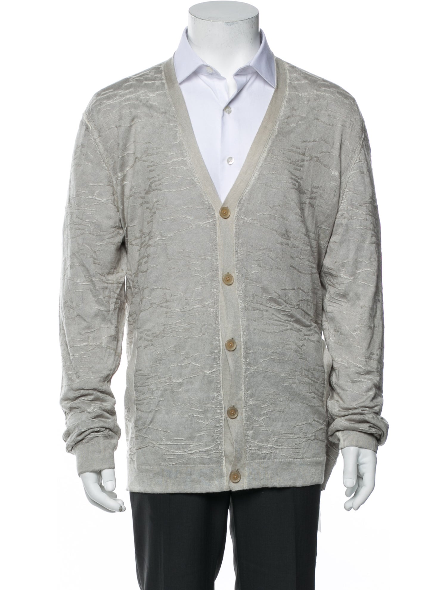 John Varvatos Silk V-Neck Cardigan