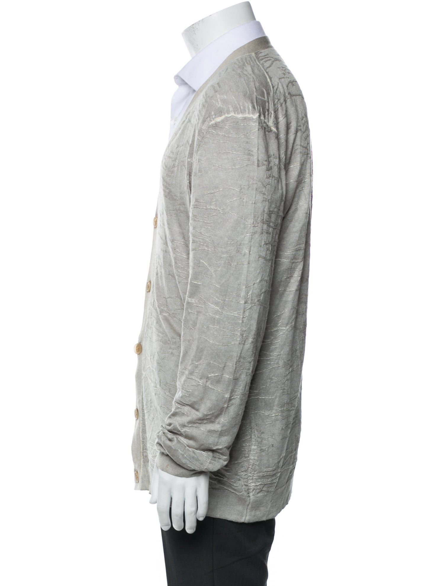 John Varvatos Silk V-Neck Cardigan