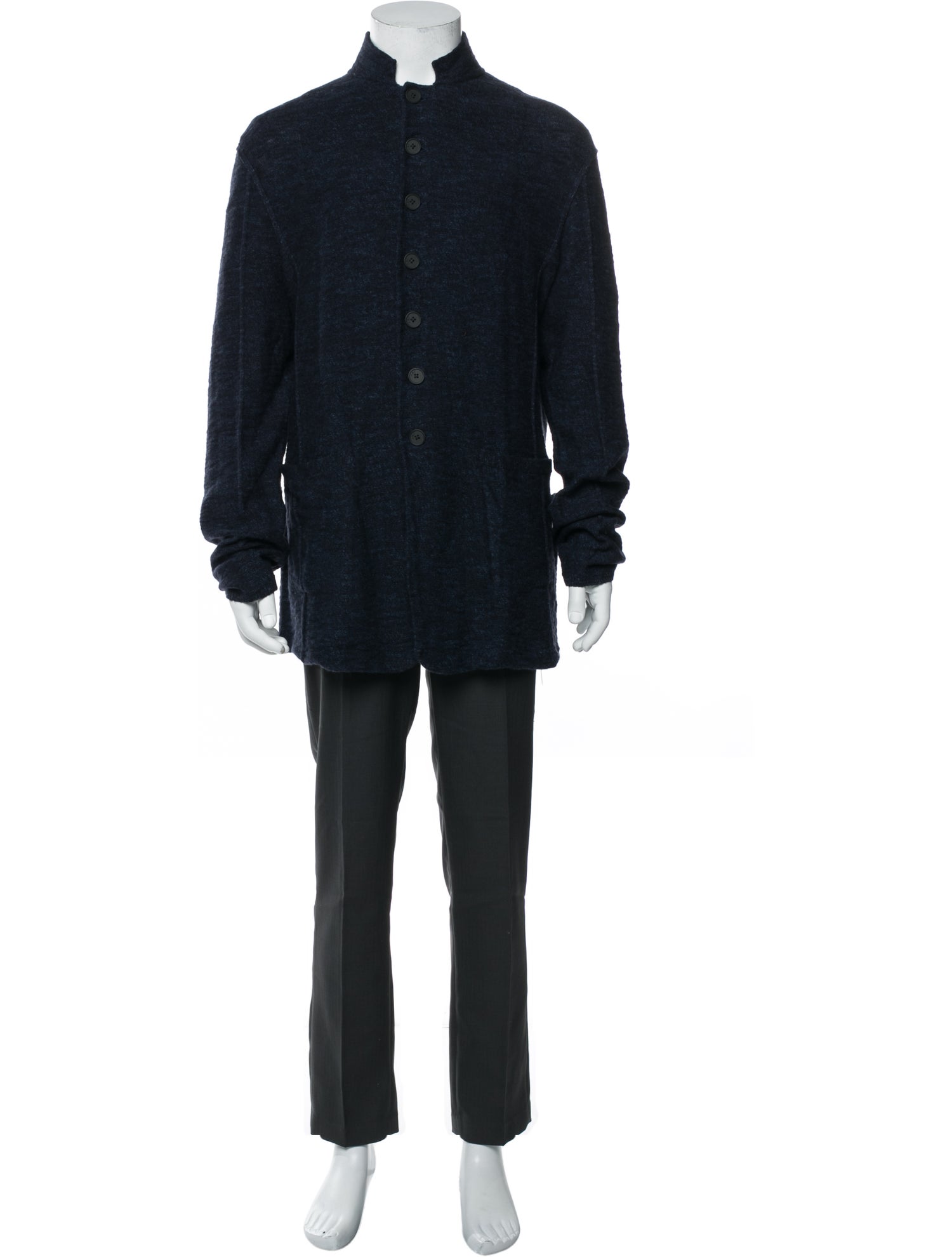 John Varvatos Mock Neck Long Sleeve Cardigan