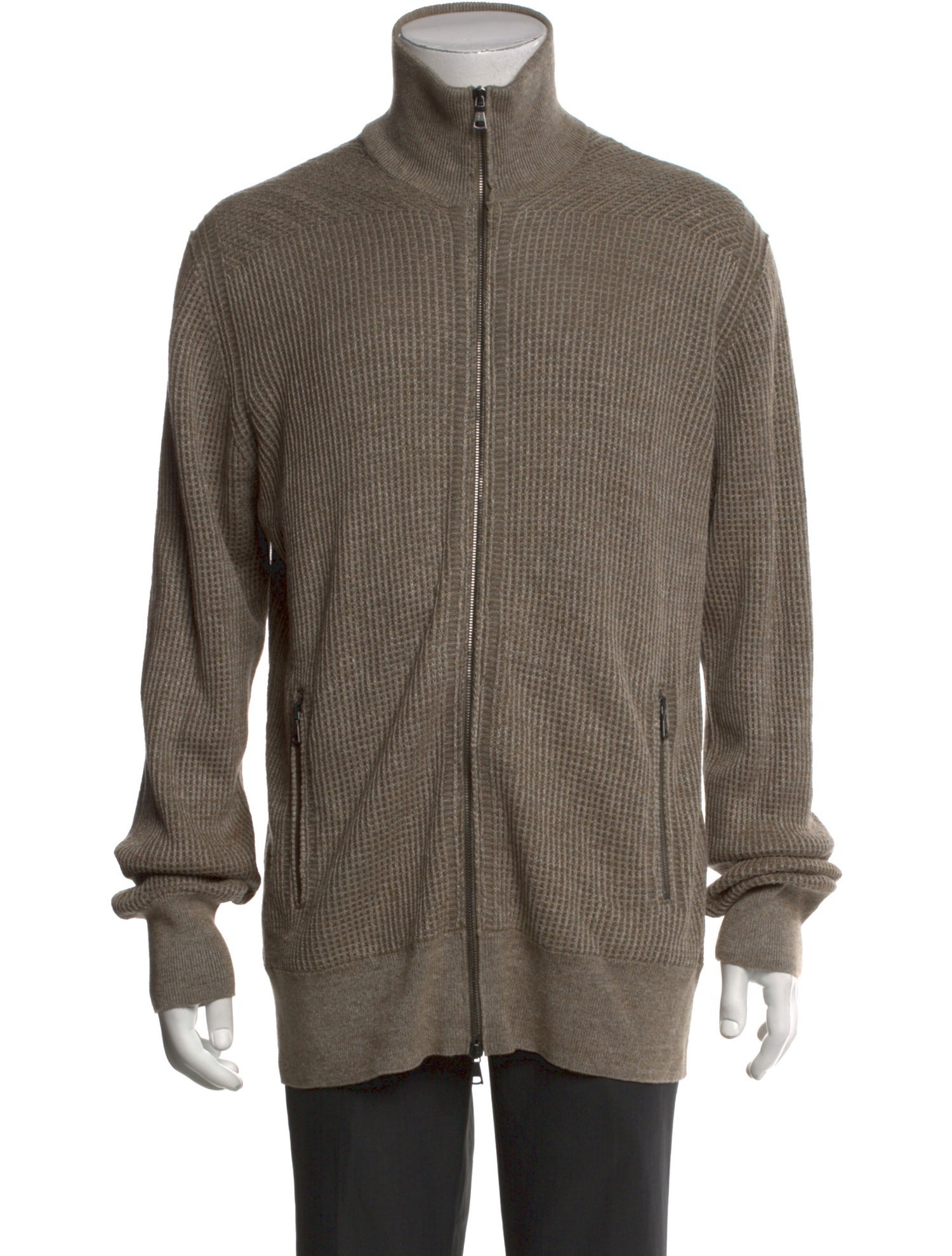 John Varvatos Turtleneck Long Sleeve Cardigan
