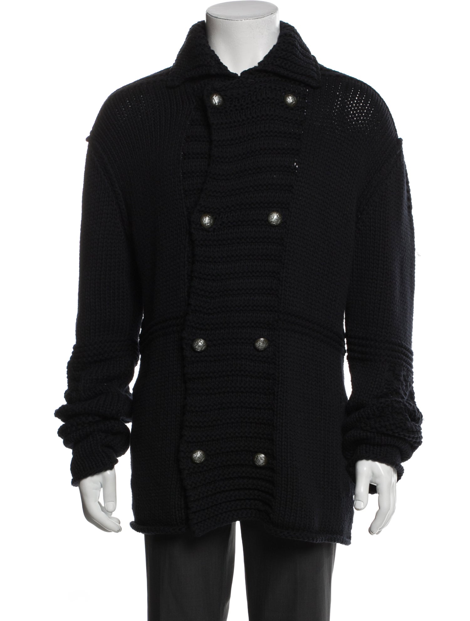 John Varvatos Collar Long Sleeve Cardigan