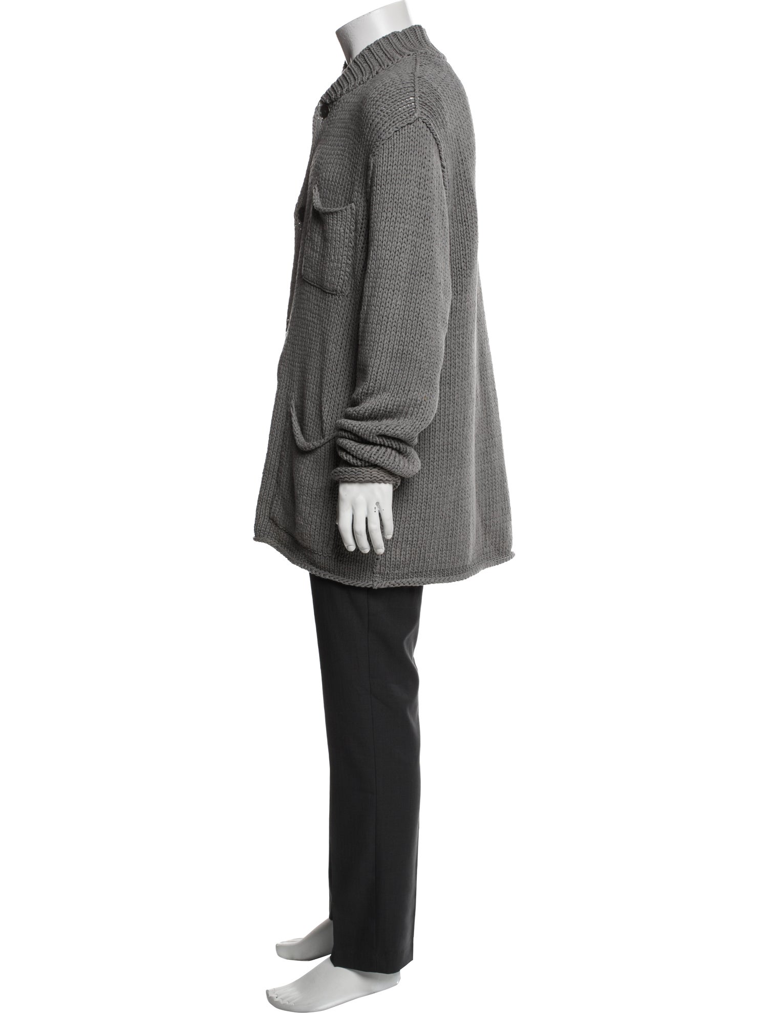 John Varvatos Mock Neck Long Sleeve Cardigan