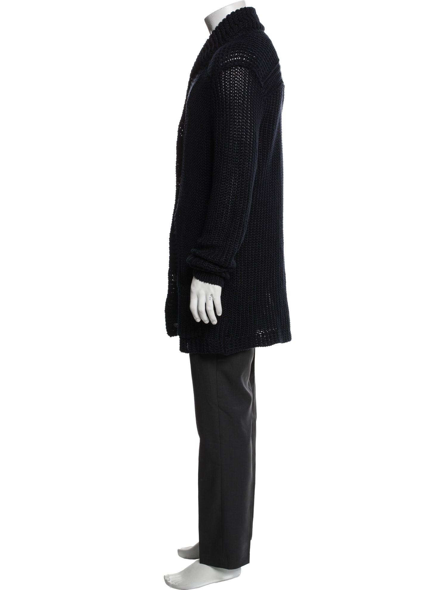 John Varvatos Linen Collar Cardigan