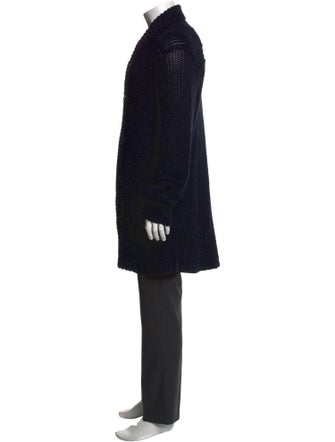 John Varvatos Linen Mock Neck Cardigan