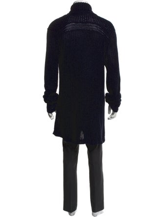 John Varvatos Linen Mock Neck Cardigan