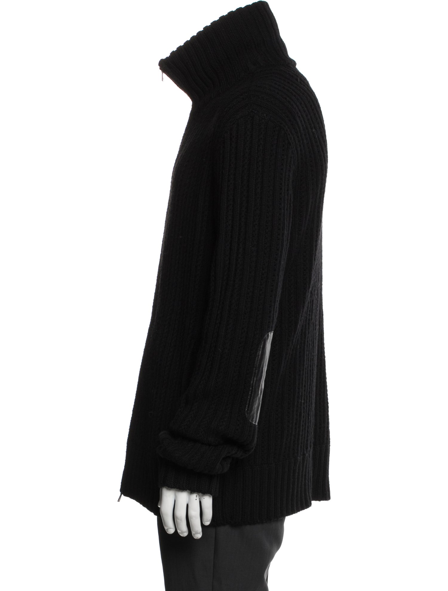 John Varvatos Merino Wool Turtleneck Cardigan